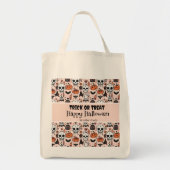 Roze Halloween Trick or treat aangepaste familiena Tote Bag (Voorkant)