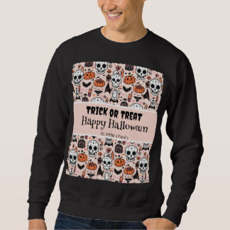 Roze Halloween Trick or treat aangepaste familiena Trui