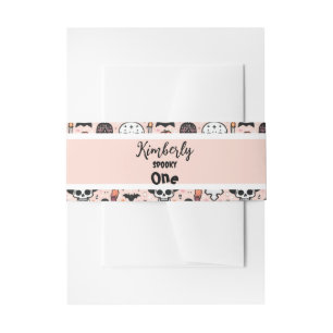 Roze Halloween Trick or treat aangepaste familiena Uitnodigingen Wikkel