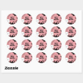 Roze Halloween twee spookachtige tweede verjaardag Ronde Sticker (Vel)