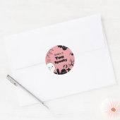 Roze Halloween twee spookachtige tweede verjaardag Ronde Sticker (Envelop)