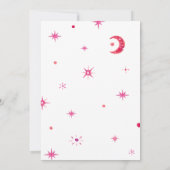 Roze halloween uitnodiging voor een meisje (Achterkant)