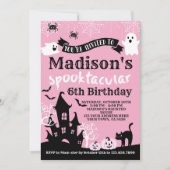 Roze Halloween Verjaardag Kaart (Voorkant)