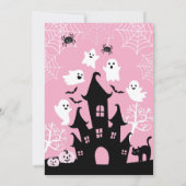 Roze Halloween Verjaardag Kaart (Achterkant)