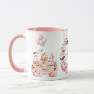 Roze Halloween Verjaardag Twee Tons Mok