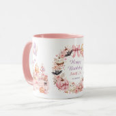Roze Halloween Verjaardag Twee Tons Mok (Voorkant links)