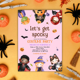 Roze Halloween Verjaardagsfeestkostuum Schattige K Kaart