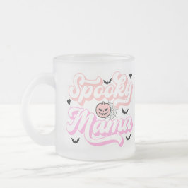 Roze Halloween vibes voor moeders die doden Matglas Koffiemok