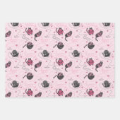 Roze Halloween voor Kids Boo Kat Love Kittens Inpakpapier Vel (Voorkant)