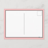 Roze Halloween Whimsical Pumpkins en Boo Briefkaart (Achterkant)