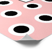 Roze Halloween Whimsical Pumpkins en Boo Poster (Hoek)