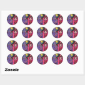 Roze Halloween Witch Sticker (Vel)