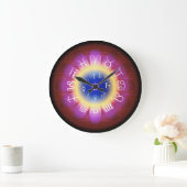 Roze halo Zodiac Astrology Symbols Wall klok (Huis)