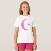Roze halve maan en ster T-shirt (Voorkant volledig)