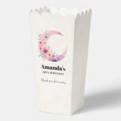 Roze Halve Maan met  Bloemen Bedankt Bedankdoosjes (Achterkant)