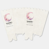 Roze Halve Maan met  Bloemen Bedankt Bedankdoosjes (Ongevouwen)