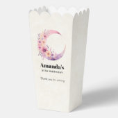 Roze Halve Maan met  Bloemen Bedankt Bedankdoosjes (Voorkant)