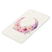 Roze halve maan met  bloemen magneet (Linkerzijde)