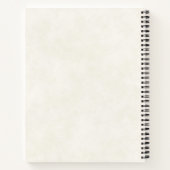 Roze halve maan met  bloemen notitieboek (Achterkant)