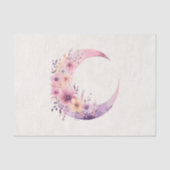 Roze halve maan met  bloemen tissuepapier (Voorkant)