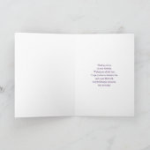 Roze Halve Maan met  Bloemen Verjaardag Kaart (Binnen)