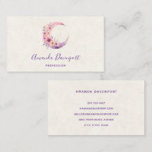 Roze halve maan met  bloemen