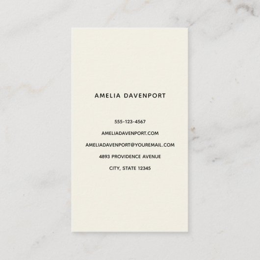 Roze halve maan met  bloemen visitekaartje (Achterkant)