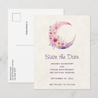 Roze Halve Maan met  Bloemen Wedding