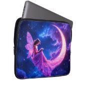 Roze halvemaan sprookje sterrenhemel kunst laptop sleeve (Voorkant Rechts)