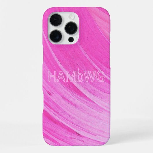 Roze  HAMbWG Cell Hoesje iPhone Case iPhone 16 Pro Max Hoesje (Achterkant)
