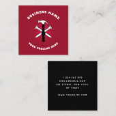 Roze hamer- en nagelbouwgereedschap Handyman Vierkante Visitekaartje (Voorkant / Achterkant)