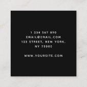 Roze hamer- en nagelbouwgereedschap Handyman Vierkante Visitekaartje (Achterkant)