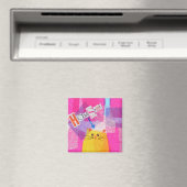 Roze Hamster Magneet (Insitu (Vaatwasser))