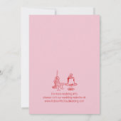 Roze Hand getekend Eigenzinnige bruiloft Save the Kaart (Achterkant)