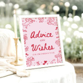 Roze Hand Getekende Moderne Valentijnsdag Advies e Poster