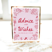 Roze Hand Getekende Moderne Valentijnsdag Advies e Poster