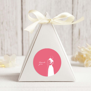 ROZE Hand getrokken paar bruiloft STICKER
