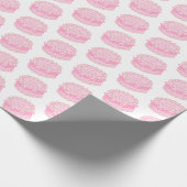 Roze Hand Getrokken Verjaardagstaart Bewerkbaar Ja Cadeaupapier (Hoek)