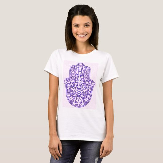 Roze*Hand Hamsa T-shirt (Voorkant volledig)