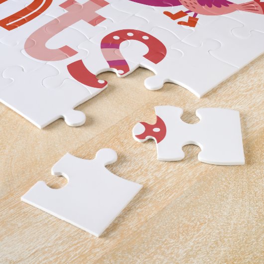 Roze Hand Lettered Positieve Quote Legpuzzel (Zijkant)