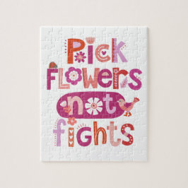 Roze Hand Lettered Positieve Quote Legpuzzel