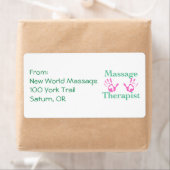 Roze hand Prints Etiket (Insitu)
