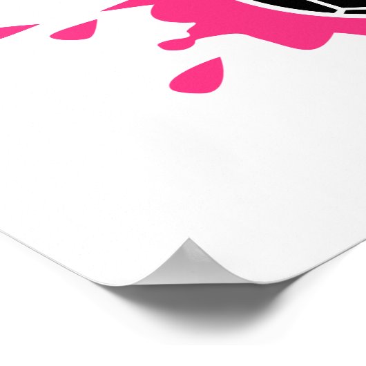 Roze handbalweltje poster (Hoek)