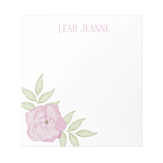 Roze handbediende Notitieblok van 5,5 x 6 inch - 4 (Voorkant)