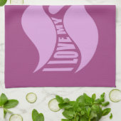 Roze handdoek met handdoek (Gevouwen)