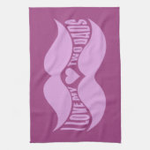 Roze handdoek met handdoek (Verticaal)