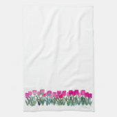 roze handdoek met tulpen (Verticaal)