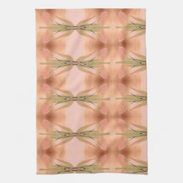 Roze handdoek met tulpen