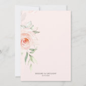  roze handdoeken van het blote Geometrische huweli Kaart (Achterkant)