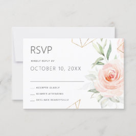  roze handdoeken van het blote Geometrische huweli RSVP Kaartje